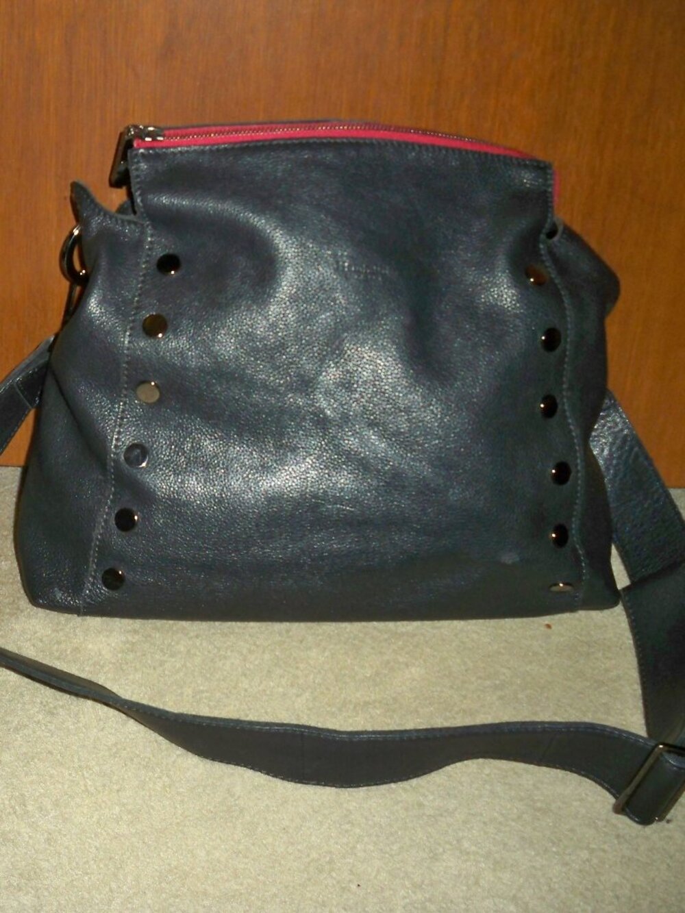 Hammitt Bryant Large Black Leather Handbag Gunmetal Hardware-EUC!! $525